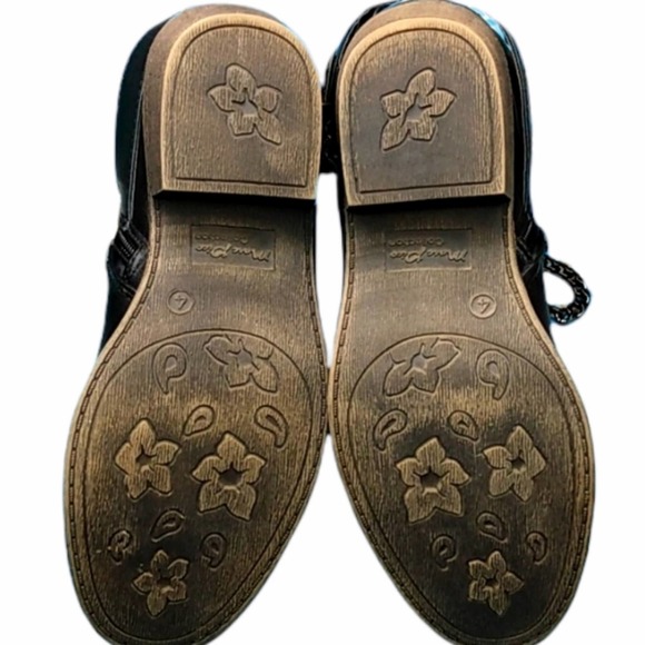 Marc Pico Black Abby Strap & Chain Ankle Booties - Picture 8 of 11